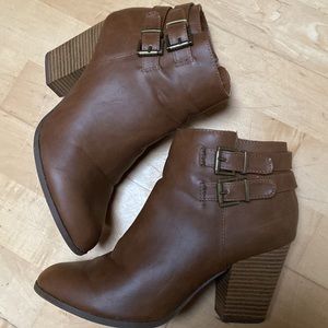 Cognac Charlotte Russe Booties